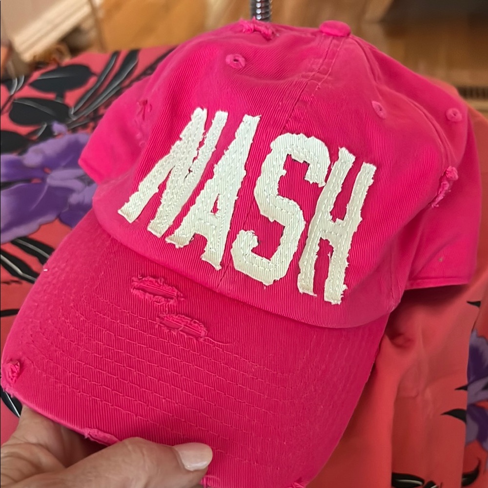KBETHOS Pink Distressed Cap with White Lettering - Picture 5 of 5